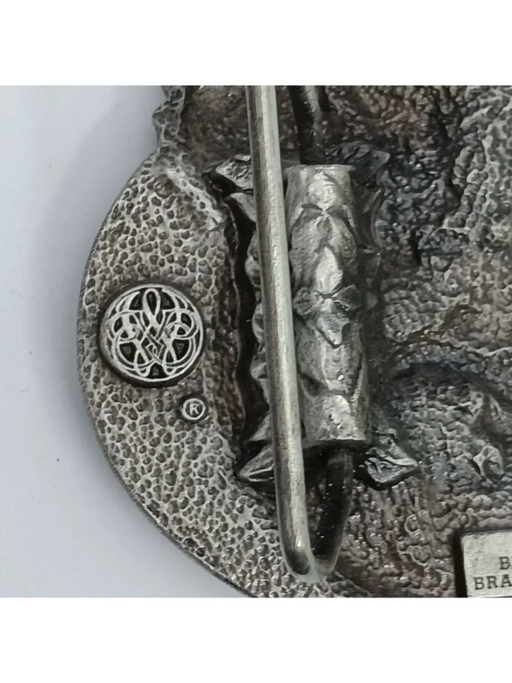 Vintage 1984 Bergamot Army Reserve Pewter 3D Eagle Belt Buckle 1984 Made in USA